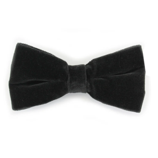 Velvet Bow Tie- Black