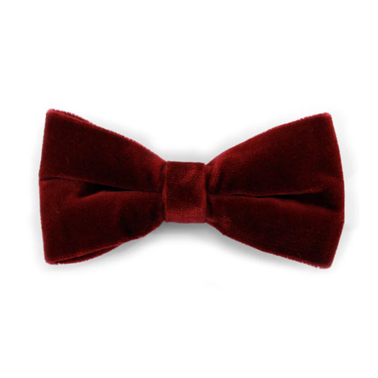 Velvet Bow Tie- Wine
