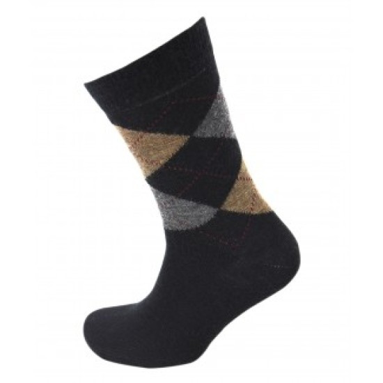 Viyella Socks Argyle Black