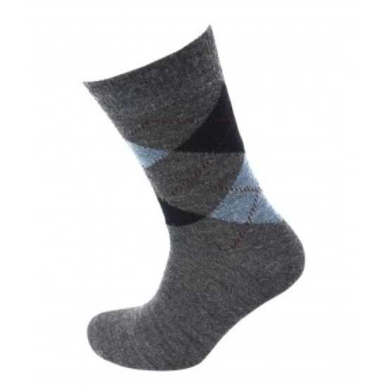 Viyella Socks Argyle Mid Grey