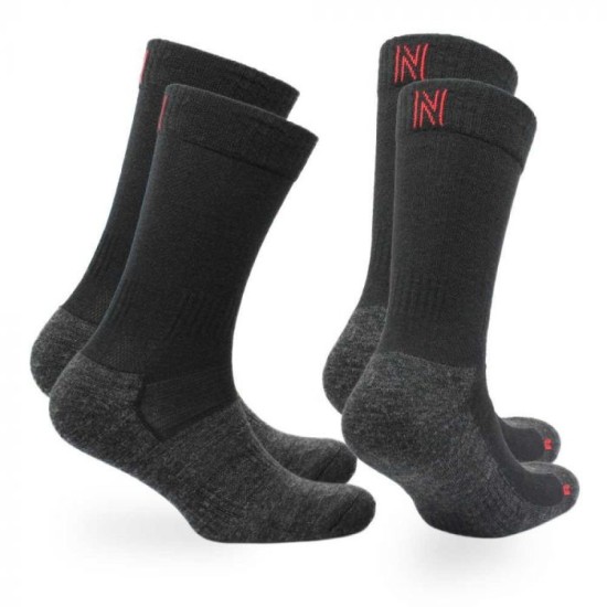 Walking/Hiking Socks with Cushioning Black 2Pack