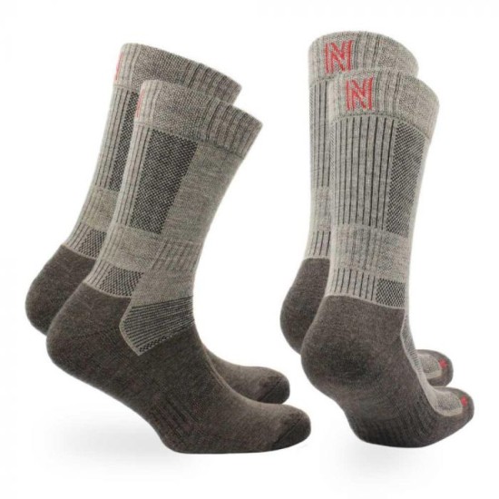 Walking/Hiking Socks with Cushioning Brown 2Pack
