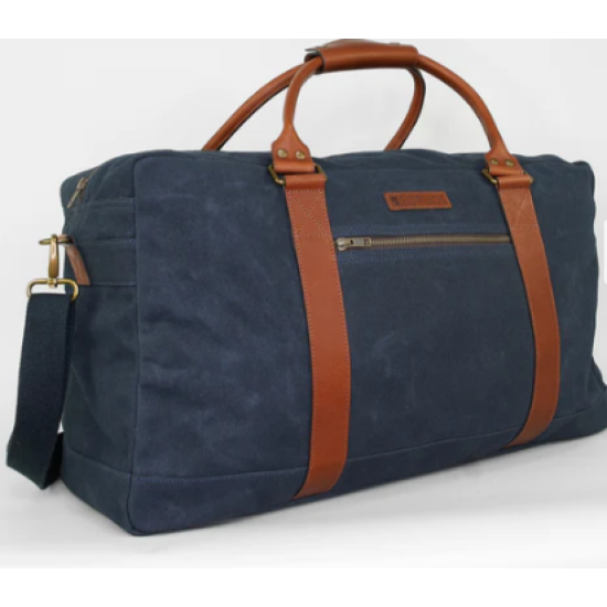 Waxed Canvas Holdall- Navy