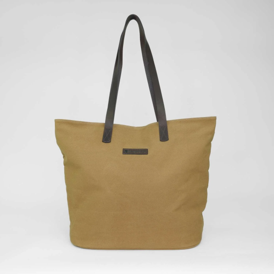 Waxed Canvas Tote Bag- Camel