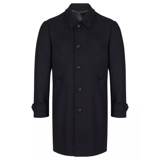 Wellington Wool W/p Coat- Navy Mix