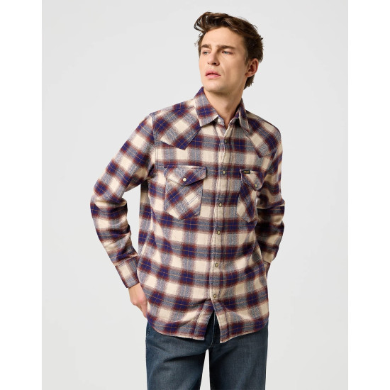 Western Shirt Birch Blue