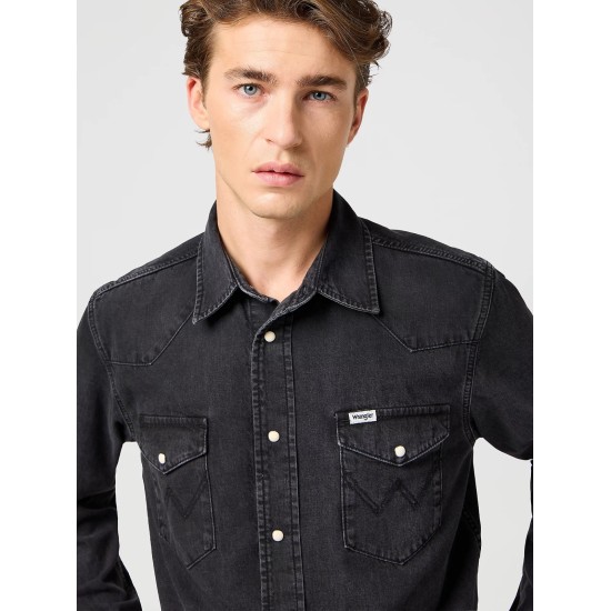 Western Shirt Rinse Black