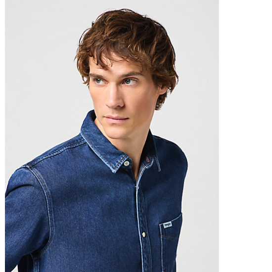 Wrangler Western 1 Pocket Shirt-  Dark Stone